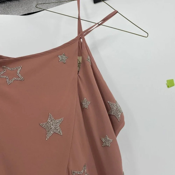 NWT Chaser Rosebud Beaded star  halter blouse - Picture 4 of 11